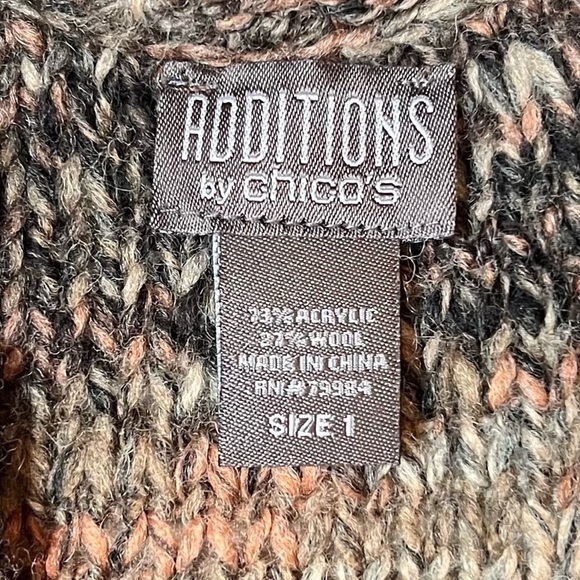 Additions by chico’s Open Cardigan Wool Blend Sz 1 (M/8) EUC - Picture 5 of 12